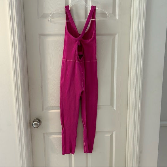 Free People Movement Pink Onepiece Workout Romper - Picture 3 of 9